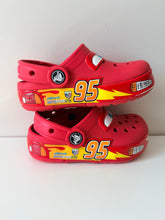 Load image into Gallery viewer, Lightning McQueen Crocs Size 9C
