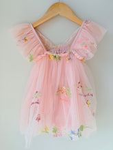 Load image into Gallery viewer, Tulle Embroidered Floral Pink Butterfly Wing Dress 18-24M

