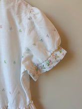 Load image into Gallery viewer, Vintage Cotton Blend Dress With Delicate Floral Embroidered Eyelet Pattern 8-9Y

