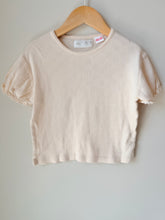 Load image into Gallery viewer, Zara Bow Eyelet Tee Size 6
