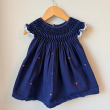 Load image into Gallery viewer, Vintage Embroidered Strawberry Smocked Dress 12-18M
