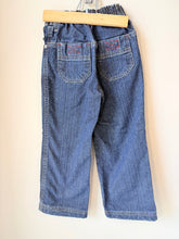 Load image into Gallery viewer, *With Tags* Vintage Y2K Tommy Hilfiger “Basics” Striaght Wide Leg Dark Wash Denim 4T
