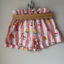 Load image into Gallery viewer, H&amp;M Fruits &amp; Stripes Shorts 9-12M
