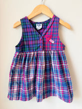 Load image into Gallery viewer, Vintage 90’s OshKosh “Tartan Blues” Plaid Dress 3T
