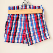 Load image into Gallery viewer, Sesame Street by Sears Elmo Plaid Shorts 2T
