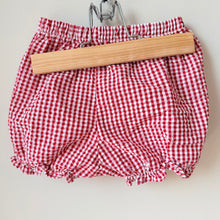 Load image into Gallery viewer, Red &amp; White Gingham Shorts 18M
