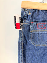 Load image into Gallery viewer, *With Tags* Vintage Y2K Tommy Hilfiger “Basics” Striaght Wide Leg Dark Wash Denim 4T
