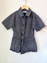 Load image into Gallery viewer, Zara Black Denim Short Romper Size 10
