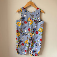 Load image into Gallery viewer, Vintage Handmade Sports Themed Overalls 12-18M
