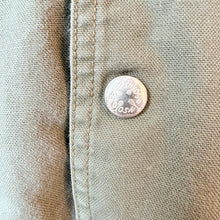 Load image into Gallery viewer, Vintage OshKosh Olive Green Flannel Lined Canvas Barn Coat Size 4
