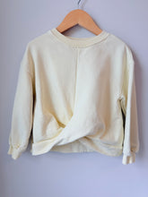 Load image into Gallery viewer, Zara Twist Front Butter Yellow Crewneck Size 6-7
