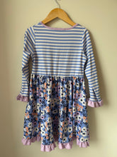 Load image into Gallery viewer, Millie Loves Lily Floral &amp; Stripes Long Sleeve Pocket Dress Size 6
