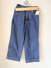 Load image into Gallery viewer, *With Tags* Vintage Y2K Tommy Hilfiger “Basics” Striaght Wide Leg Dark Wash Denim 4T
