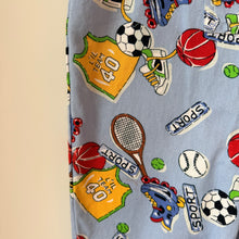 Load image into Gallery viewer, Vintage Handmade Sports Themed Overalls 12-18M
