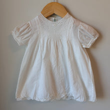 Load image into Gallery viewer, Vintage Handmade Lightweight Cotton Dress Featuring Pin Tucked &amp; Embroidered Bodice 9-12M
