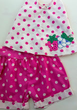 Load image into Gallery viewer, Vintage Polka Dot Fruit 2 Piece Set Size 3
