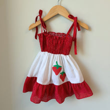 Load image into Gallery viewer, Vintage Strawberry Appliqué Dress 18-24M
