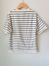 Load image into Gallery viewer, Zara Black Striped Tee Size 10
