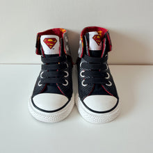 Load image into Gallery viewer, Superman High Top Converse Chuck Taylor Size 3INF
