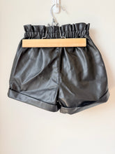 Load image into Gallery viewer, Zara Pleather Paper Bag Waist Shorts Size 4/5
