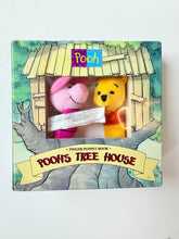 Load image into Gallery viewer, Vintage 1999 Pooh Tree House Book &amp; Finger Puppets
