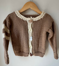 Load image into Gallery viewer, Handmade Puppy Button Knit Cardigan Size 3

