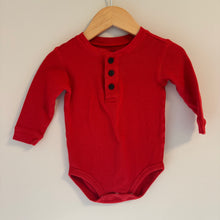 Load image into Gallery viewer, OshKosh Waffle Henley Onesie 18M
