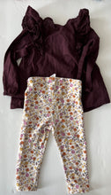 Load image into Gallery viewer, H&amp;M Ruffle and Floral Set 9-12M
