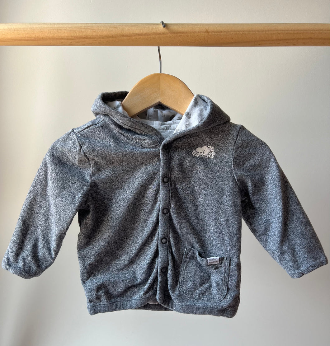 Roots Teddy Ear Salt & Pepper Cardi 6-12M