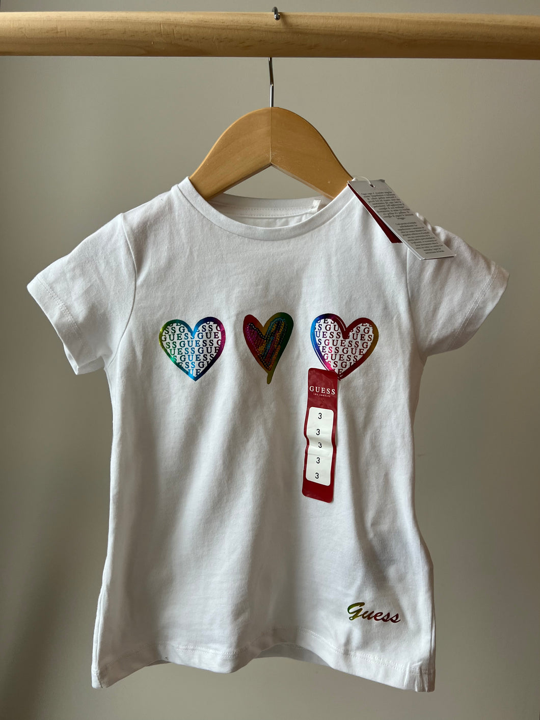 *With Tags* Guess Heart Tee Size 3