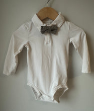 Load image into Gallery viewer, H&amp;M Bow Tie Onesie 9-12M
