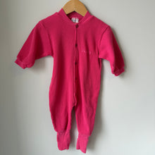 Load image into Gallery viewer, Vintage Snugabye Pink Waffle Footie 12-18M
