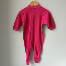 Load image into Gallery viewer, Vintage Snugabye Pink Waffle Footie 12-18M
