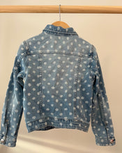 Load image into Gallery viewer, H&amp;M Polka Dot Denim Jacket 7-8Y
