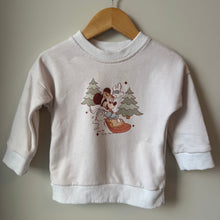 Load image into Gallery viewer, Bartley Baby Co Mickey Snowboarding Crewneck 6-12M
