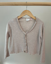 Load image into Gallery viewer, Zara Ribbed Lettuce Trim Cardigan 4-5Y

