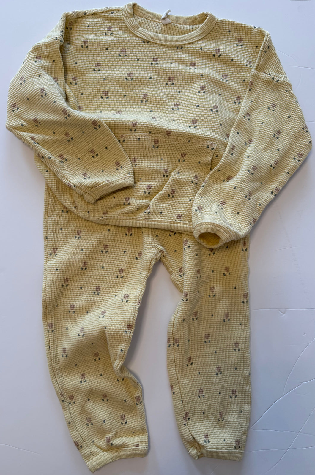 Quincy Mae Waffle Slouch Set 4-5Y