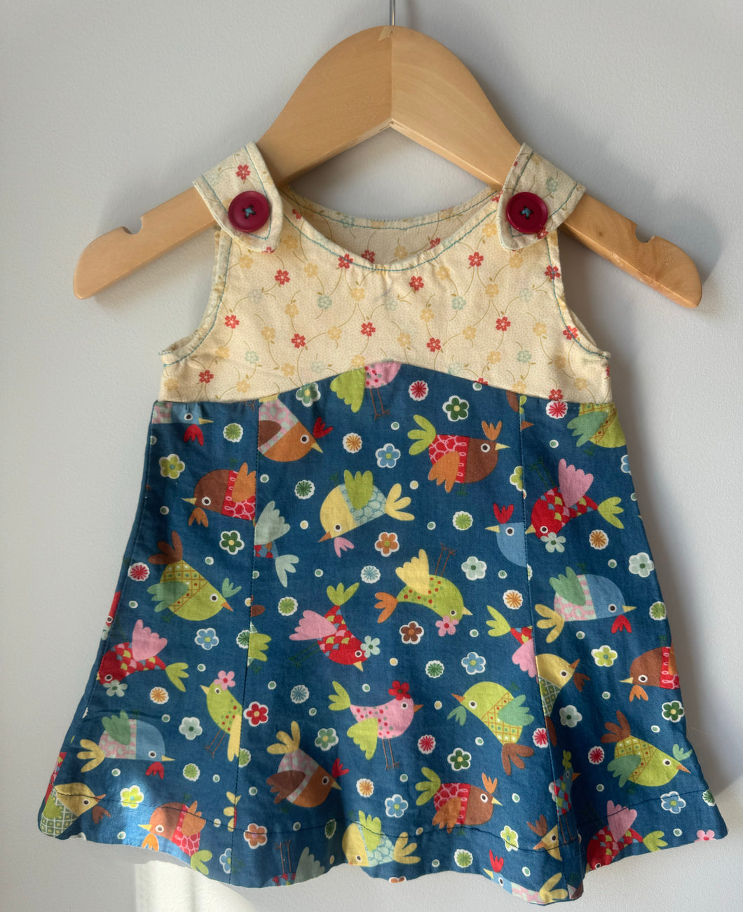 Handmade Bird Dress 6-12M