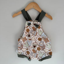 Load image into Gallery viewer, Audrey + Biscotti Co. Park Snacks Knot Romper 12-18M
