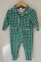 Load image into Gallery viewer, Indigo Check Romper 18-24M
