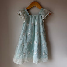 Load image into Gallery viewer, Zara Blue Lined Eyelet Dress 4-5Y
