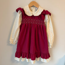 Load image into Gallery viewer, Vintage Small Floral Smocked Dress 6X
