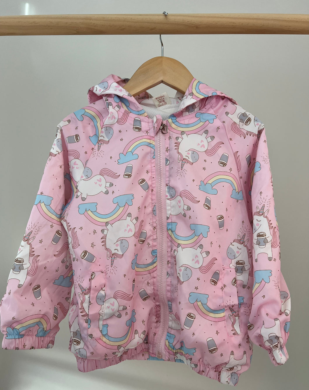 Unicorns, Rainbows & Coffee Windbreaker 5-6Y