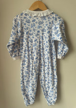 Load image into Gallery viewer, Vintage Blue Floral OshKosh Footie 24M
