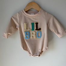 Load image into Gallery viewer, Lil Bro Patch Sweater Romper 3-6M
