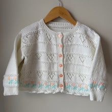 Load image into Gallery viewer, Vintage Heart Eyelet Knit Cardigan Size 2
