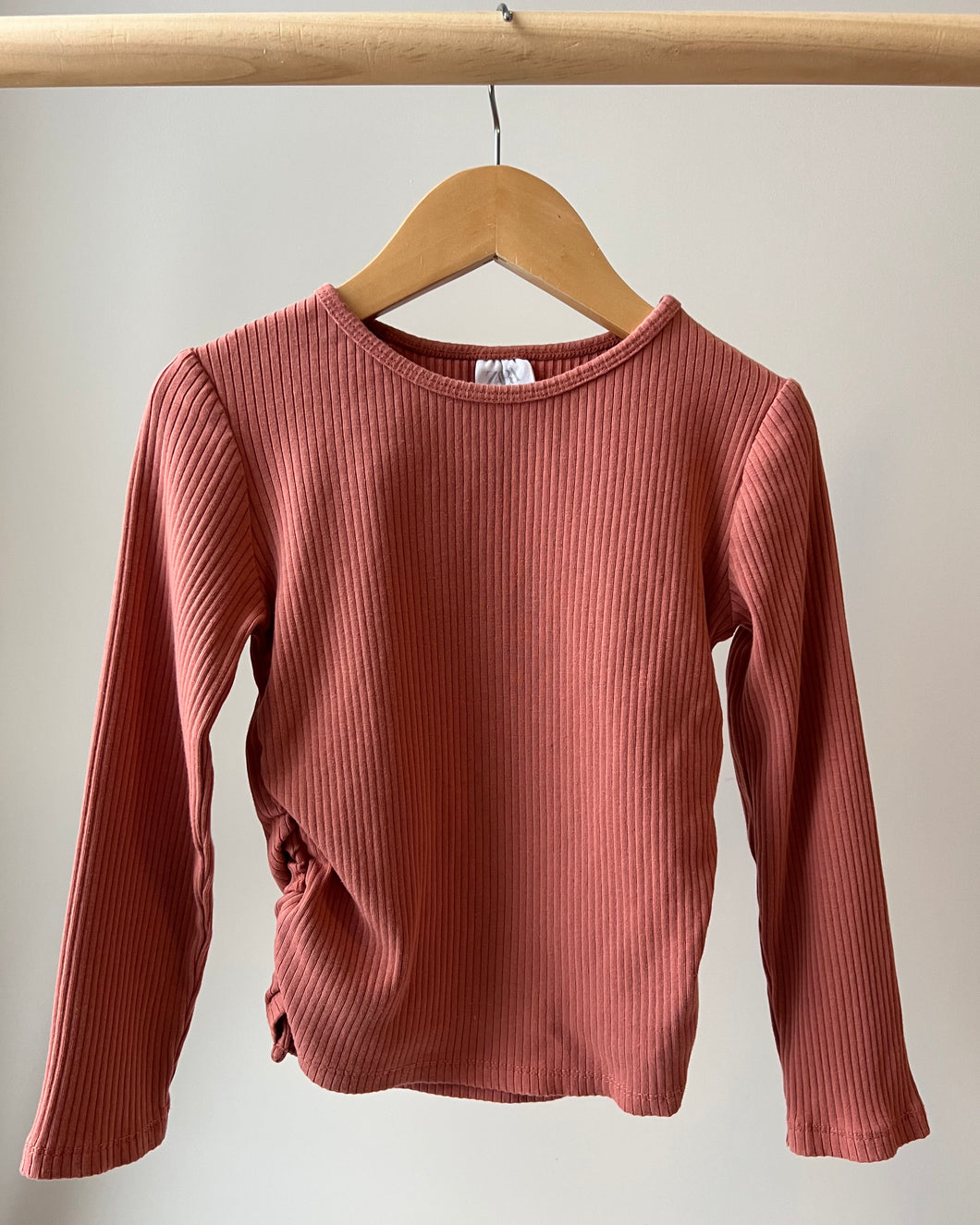 Zara Rouched Ribbed Top Size 7