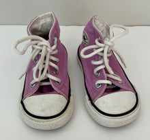 Load image into Gallery viewer, Converse Purple High Tops Size 4

