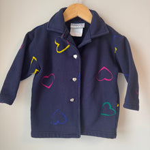 Load image into Gallery viewer, Vintage Kitchen Kids Heart Sweatshirt Blazer Size 3
