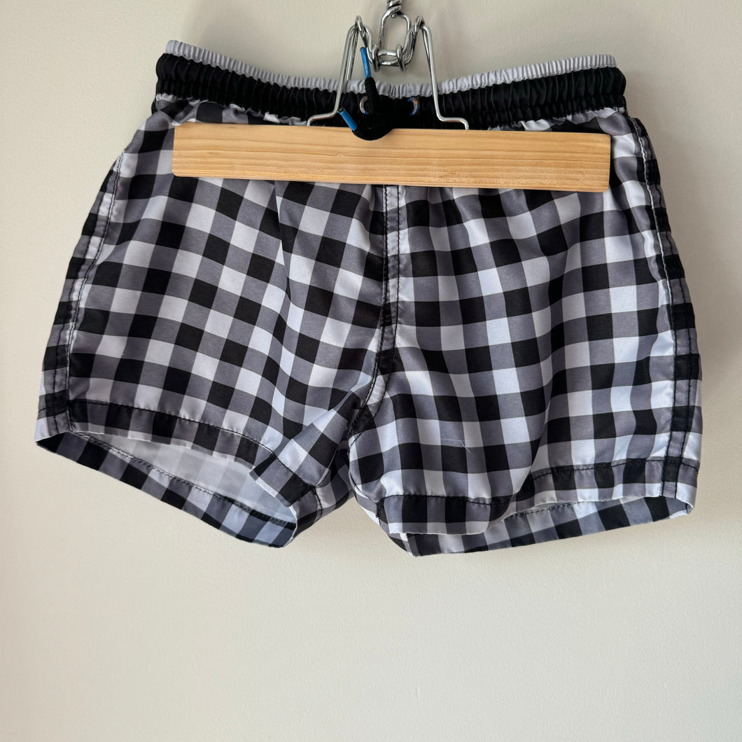 Zara Gingham Swim Shorts Size 6-7
